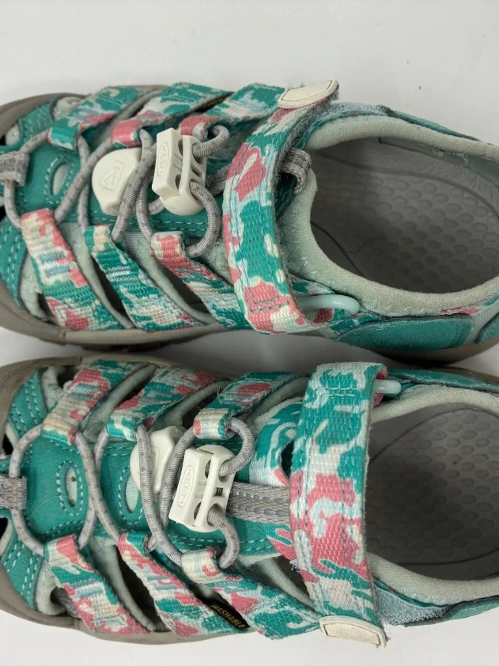 KEEN Newport H2 Kids Sandals Size 11 Turquoise Floral Water Hiking Shoes